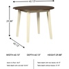 image:imageSignature Design by Ashley Dining Drop Leaf Table 42Inch Round BrownTwotone White