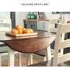 image:imageSignature Design by Ashley Dining Drop Leaf Table 42Inch Round BrownTwotone White