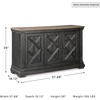 image:imageSignature Design by Ashley Farmhouse Sideboard Buffet Cabinet BlackGray