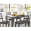image:imageSignature Design by Ashley Gesthaven 6Piece Dining Table Set BlueGrey