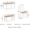 image:imageSignature Design by Ashley Gesthaven 6Piece Dining Table Set with BenchWhite