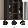image:imageSignature Design by Ashley Glass Curio Cabinet Farmhouse Black amp Brown
