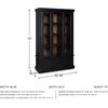 image:imageSignature Design by Ashley Glass Curio Cabinet Farmhouse Black amp Brown
