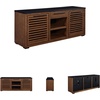 image:imageSignature Design by Ashley Kallari Casual Credenza with AntiTipping and Adjustable Shelf Dark Brown amp Black