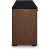 image:imageSignature Design by Ashley Kallari Casual Credenza with AntiTipping and Adjustable Shelf Dark Brown amp Black