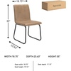 image:imageSignature Design by Ashley Pharwynn Faux Leather Upholstered Dining Chairs Set of 4 Cushioned Seat Sturdy Metal Frame Contemporary Kitchen Seating Toast BrownLight Brown