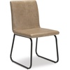 image:imageSignature Design by Ashley Pharwynn Faux Leather Upholstered Dining Chairs Set of 4 Cushioned Seat Sturdy Metal Frame Contemporary Kitchen Seating Toast BrownLight Brown