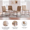 image:imageSignature Design by Ashley Pharwynn Faux Leather Upholstered Dining Chairs Set of 4 Cushioned Seat Sturdy Metal Frame Contemporary Kitchen Seating Toast BrownLight Brown