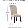 image:imageSignature Design by Ashley Pharwynn Faux Leather Upholstered Dining Chairs Set of 4 Cushioned Seat Sturdy Metal Frame Contemporary Kitchen Seating Toast BrownLinen
