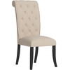 image:imageSignature Design by Ashley Pharwynn Faux Leather Upholstered Dining Chairs Set of 4 Cushioned Seat Sturdy Metal Frame Contemporary Kitchen Seating Toast BrownLinen