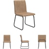 image:imageSignature Design by Ashley Pharwynn Faux Leather Upholstered Dining Chairs Set of 4 Cushioned Seat Sturdy Metal Frame Contemporary Kitchen Seating Toast BrownLight Brown