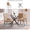 image:imageSignature Design by Ashley Pharwynn Faux Leather Upholstered Dining Chairs Set of 4 Cushioned Seat Sturdy Metal Frame Contemporary Kitchen Seating Toast BrownLight Brown