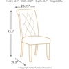 image:imageSignature Design by Ashley Pharwynn Faux Leather Upholstered Dining Chairs Set of 4 Cushioned Seat Sturdy Metal Frame Contemporary Kitchen Seating Toast BrownGraphite