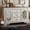 image:imageSignature Design by Ashley Realyn Dining Server 59 in W Chipped WhiteAntiqued White  Medium Brown