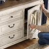 image:imageSignature Design by Ashley Realyn Dining Server 59 in W Chipped WhiteAntiqued White  Medium Brown
