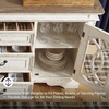 image:imageSignature Design by Ashley Realyn Dining Server 59 in W Chipped WhiteAntiqued White  Medium Brown
