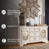 image:imageSignature Design by Ashley Realyn Dining Server 59 in W Chipped WhiteAntiqued White  Medium Brown