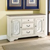 image:imageSignature Design by Ashley Realyn Dining Server 59 in W Chipped WhiteAntiqued White  Medium Brown
