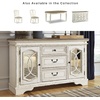 image:imageSignature Design by Ashley Realyn Dining Server 59 in W Chipped WhiteAntiqued White  Medium Brown