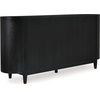 image:imageSignature Design by Ashley Rowanbeck Modern Glass Dining Server with 2 Adjustable Shelves and Tapered Legs Black amp Gray