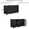 image:imageSignature Design by Ashley Rowanbeck Modern Glass Dining Server with 2 Adjustable Shelves and Tapered Legs Black amp Gray