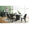 image:imageSignature Design by Ashley Rowanbeck Modern Glass Dining Server with 2 Adjustable Shelves and Tapered Legs Black amp Gray
