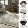 image:imageSignature Design by Ashley Wallney Floral Faux Fur Memory Foam Rug 5x777 x 96 Rectangular