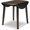 image:imageSignature Design by Ashley Dining Drop Leaf Table 42Inch Round BrownBlack