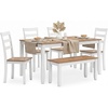 image:imageSignature Design by Ashley Gesthaven 6Piece Dining Table Set with BenchWhite