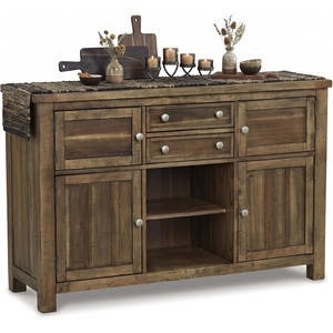 image:imageSignature Design by Ashley 1Pc Sideboard Buffet Cabinet 60 in Dark BrownBrown