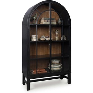 image:imageSignature Design by Ashley Basinger Arched Display Cabinet BlackBrownBrown  Black