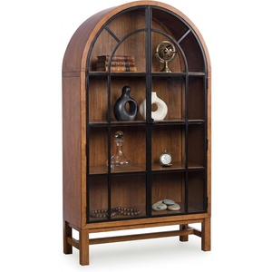 image:imageSignature Design by Ashley Basinger Arched Display Cabinet BlackBrownDark Brown  Black
