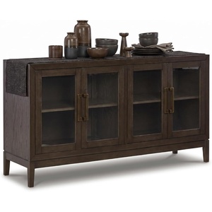 image:imageSignature Design by Ashley Burkhaus 1Piece Buffet Cabinet Dark BrownServer