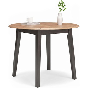 image:imageSignature Design by Ashley Dining Drop Leaf Table 42Inch Round BrownLight Brown  Dark Brown