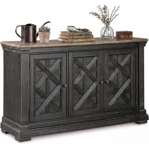 image:imageSignature Design by Ashley Farmhouse Sideboard Buffet Cabinet BlackGray