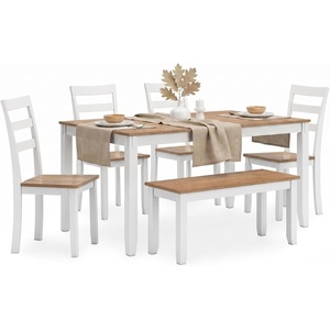 image:imageSignature Design by Ashley Gesthaven 6Piece Dining Table Set with BenchWhite