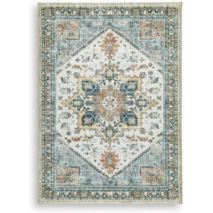 image:imageSignature Design by Ashley Wallney Floral Faux Fur Memory Foam Rug 5x75 x 611 Rectangular