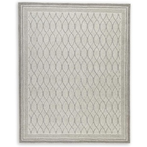 image:imageSignature Design by Ashley Wimney Modern Indoor Trellis Rectangular 8 x 10 Area Rug Gray