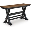 image:imageSignature Design by Ashley 1Piece Wood Dining Bench 48 2Tone FarmhouseCounter Bench