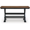 image:imageSignature Design by Ashley 1Piece Wood Dining Bench 48 2Tone FarmhouseCounter Bench