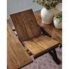 image:imageSignature Design by Ashley 1Piece Wood Dining Bench 48 2Tone FarmhouseCounter Table