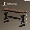 image:imageSignature Design by Ashley 1Piece Wood Dining Bench 48 2Tone FarmhouseDining Bench