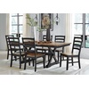 image:imageSignature Design by Ashley 1Piece Wood Dining Bench 48 2Tone FarmhouseDining Chair