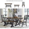 image:imageSignature Design by Ashley 1Piece Wood Dining Bench 48 2Tone FarmhouseDining Chair