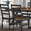 image:imageSignature Design by Ashley 1Piece Wood Dining Bench 48 2Tone FarmhouseDining Chair