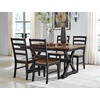 image:imageSignature Design by Ashley 1Piece Wood Dining Bench 48 2Tone FarmhouseDining Chair