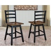 image:imageSignature Design by Ashley 1Piece Wood Dining Bench 48 2Tone FarmhouseSwivel Stool