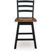 image:imageSignature Design by Ashley 1Piece Wood Dining Bench 48 2Tone FarmhouseSwivel Stool