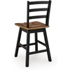 image:imageSignature Design by Ashley 1Piece Wood Dining Bench 48 2Tone FarmhouseSwivel Stool