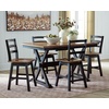 image:imageSignature Design by Ashley 1Piece Wood Dining Bench 48 2Tone FarmhouseSwivel Stool